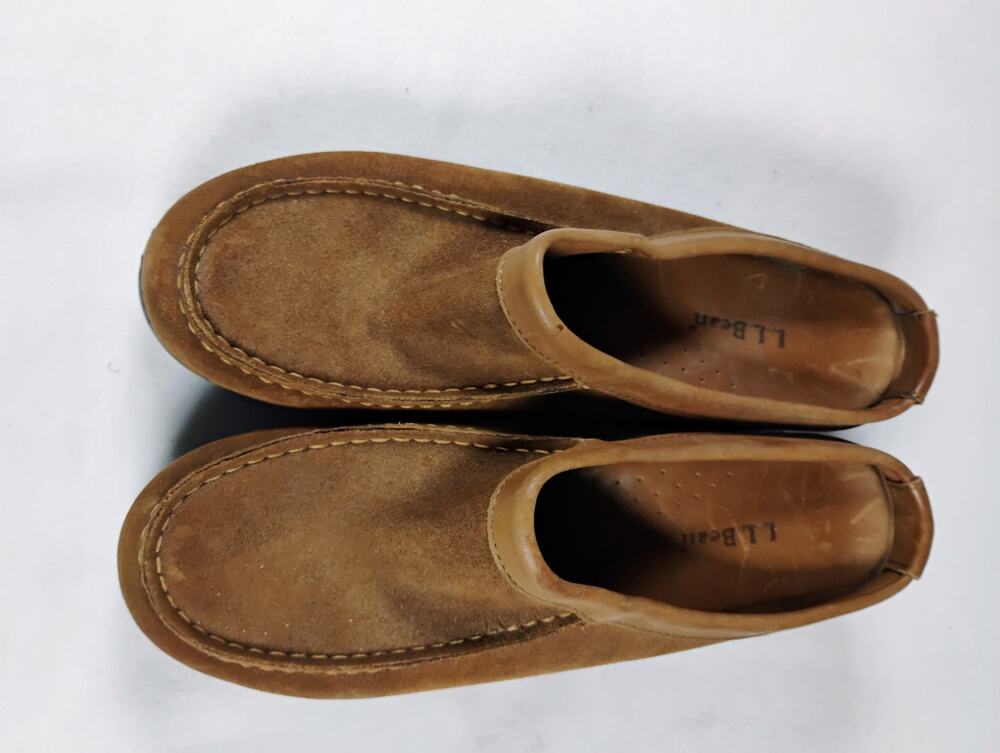 LL Bean Womens Suede Clogs Slip On Wedge Sole Comfort Size 10 Medium